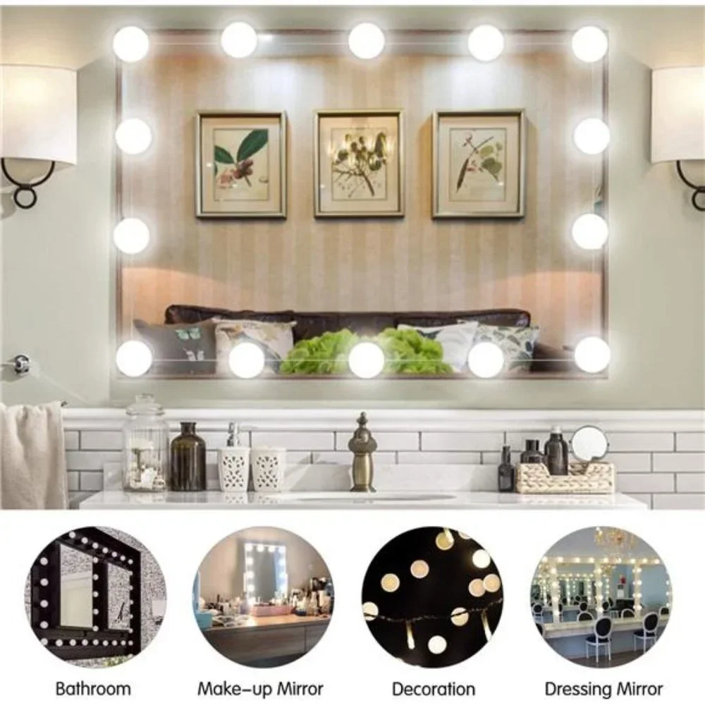 Hollywood Led Vanity Lights Strip Kit,with 14 Dimmable Light Bulbs for Full Body
